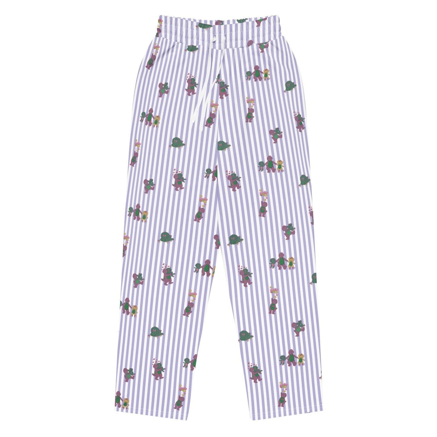 Barney Dinosaurs Wide Leg Striped Pants