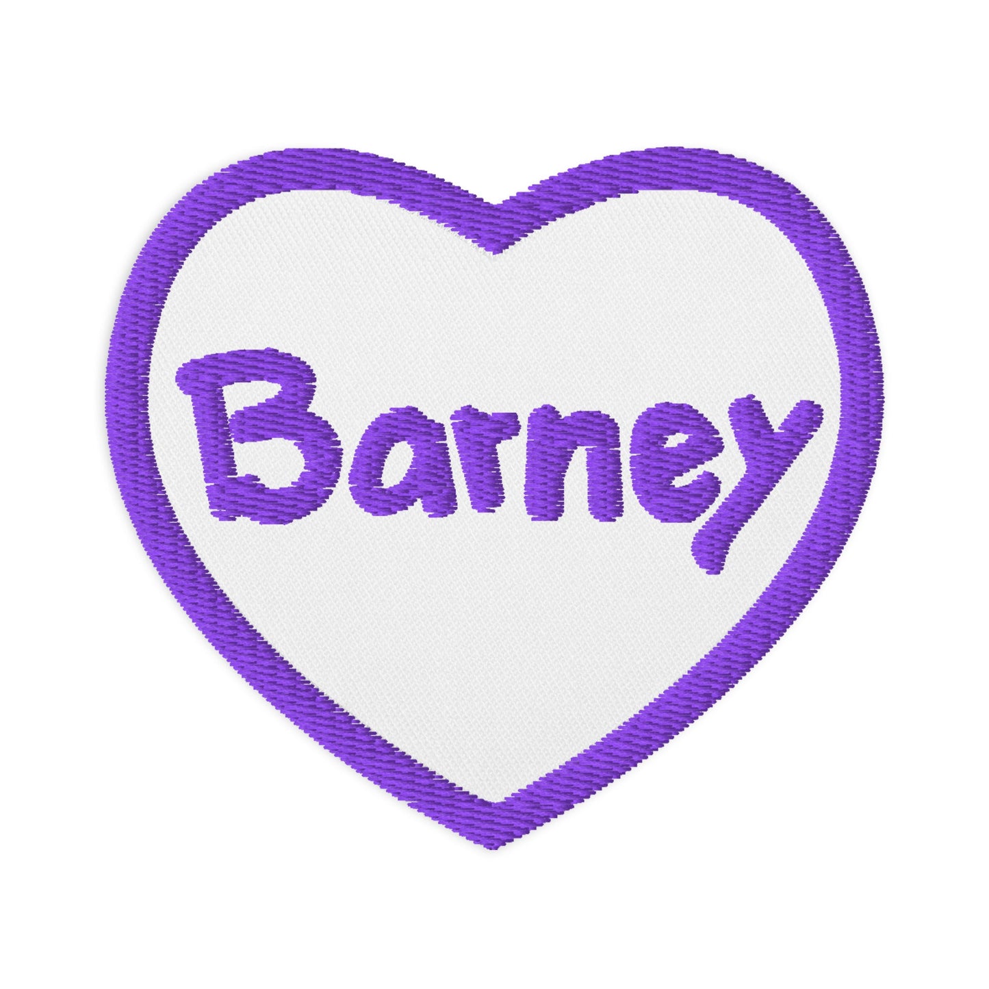 Barney Embroidered Heart Patch